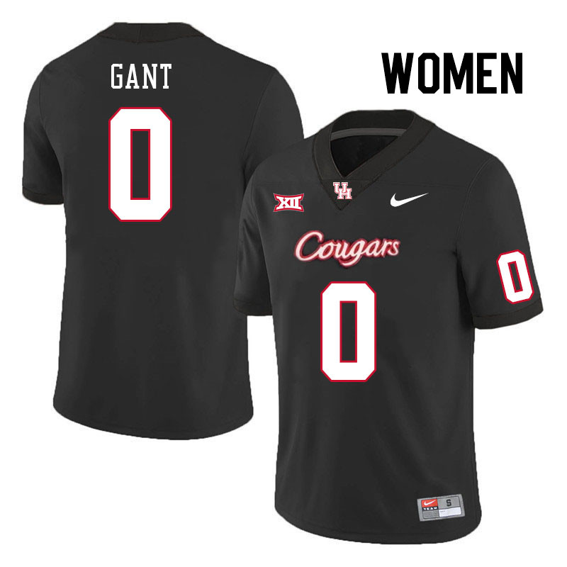 Women #0 Kendre Gant Houston Cougars College Football Jerseys Stitched-Black